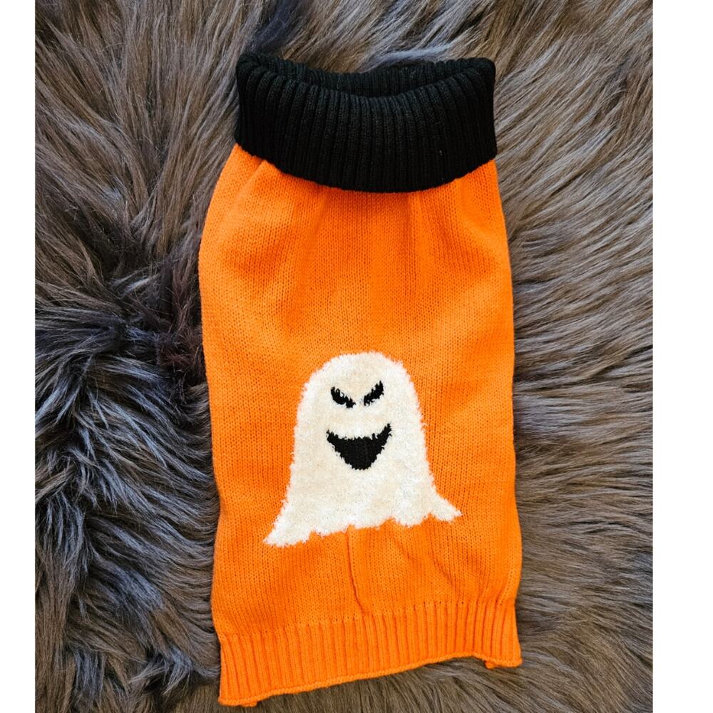 Halloween Ghost Dog Sweater sz M